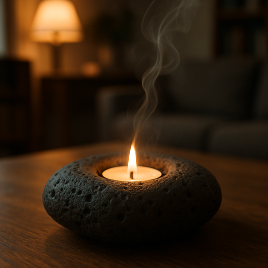 Natural Lava Tealight Holder
