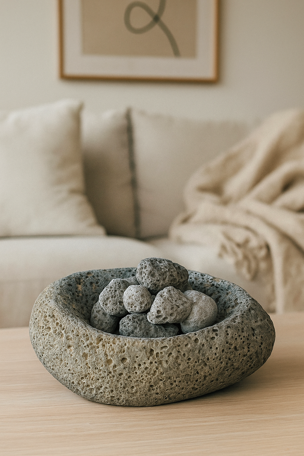 Lava Stone Essential Oil Diffuser - Icelandic Volcanic Rock Bowl for Natural Aromatherapy