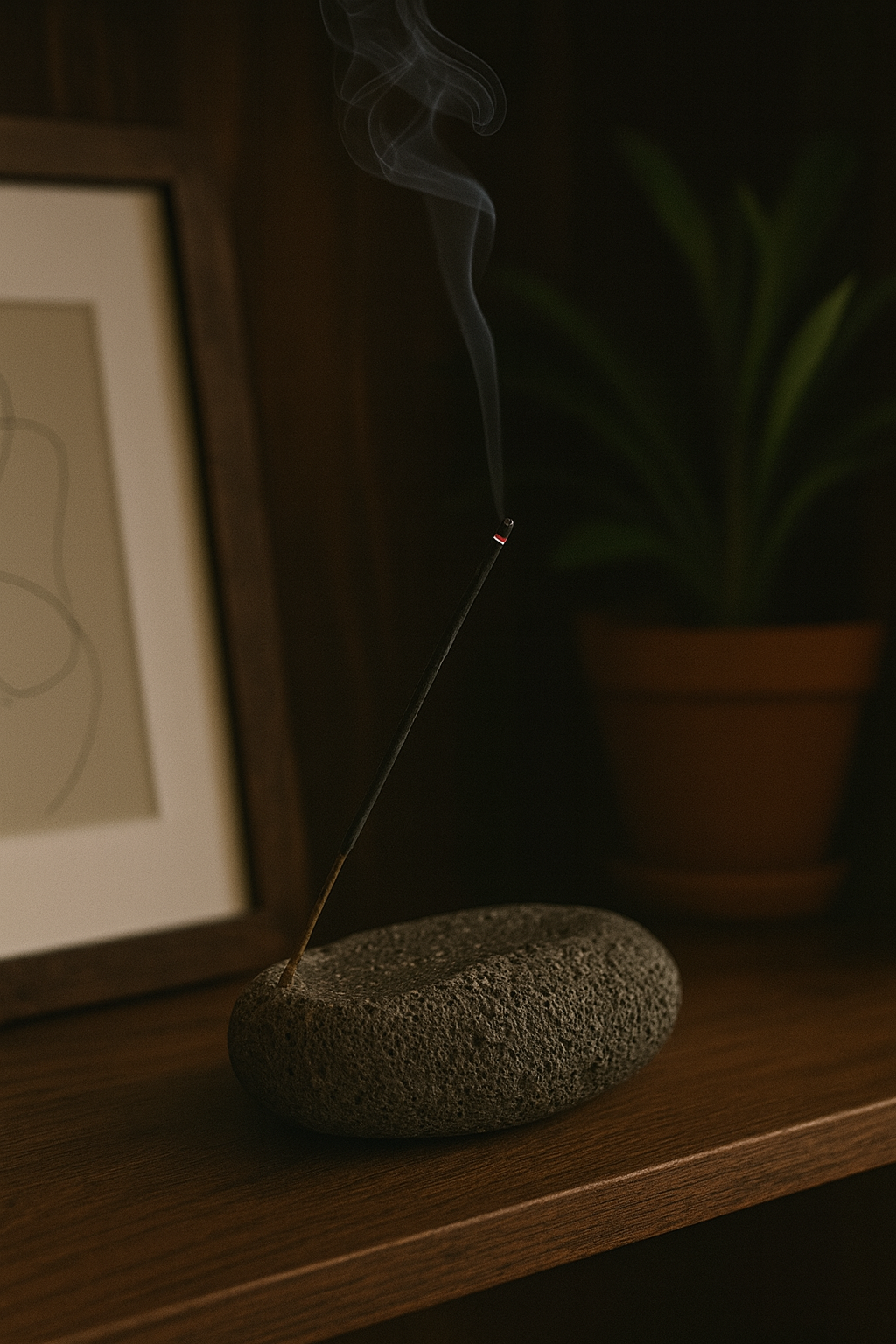 Natural Lava Stone Incense Holder