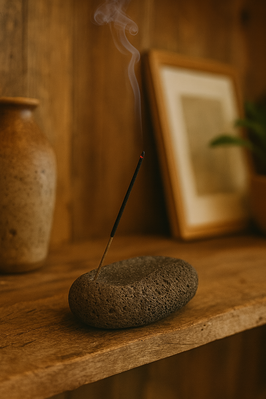 Natural Lava Stone Incense Holder