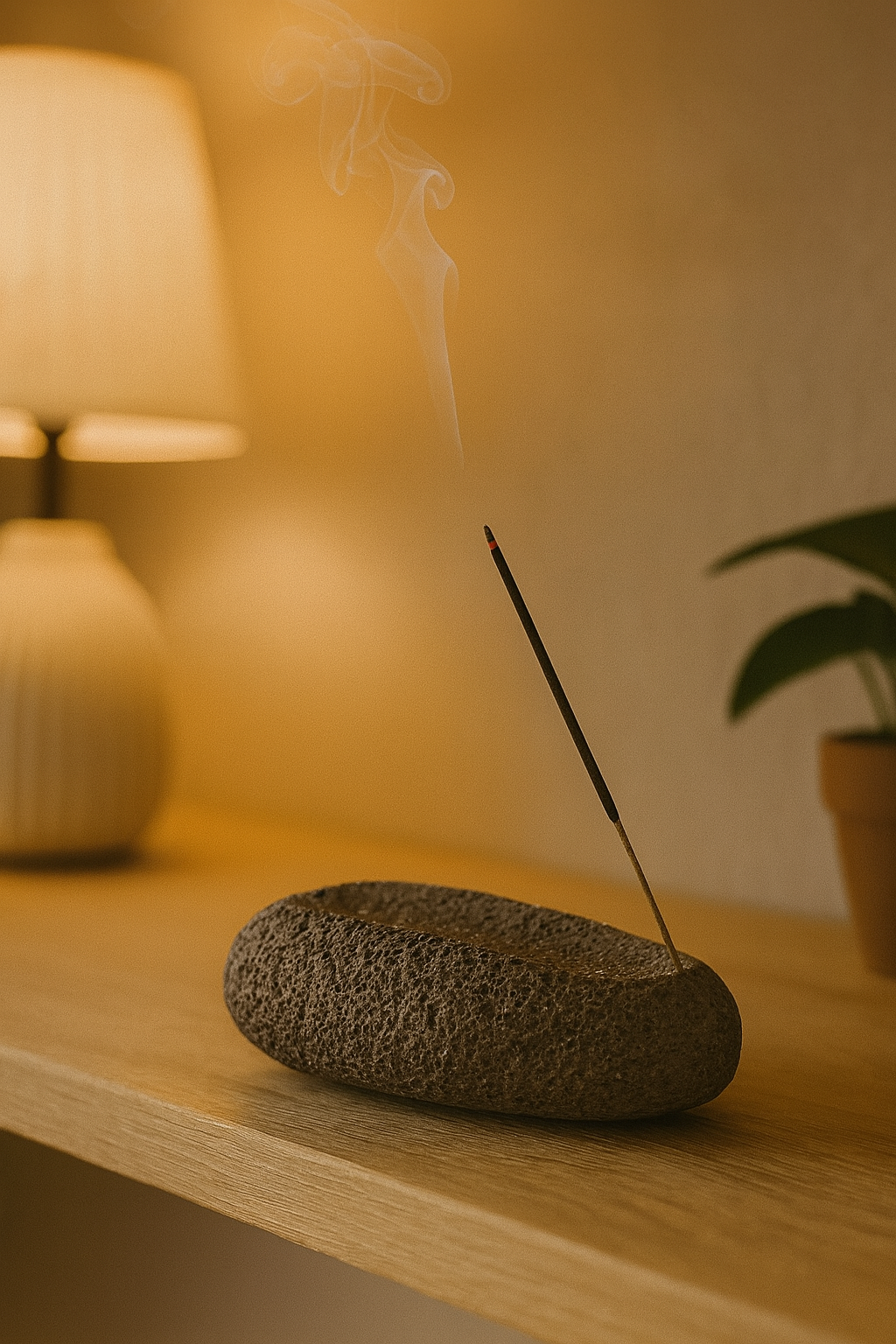 Natural Lava Stone Incense Holder